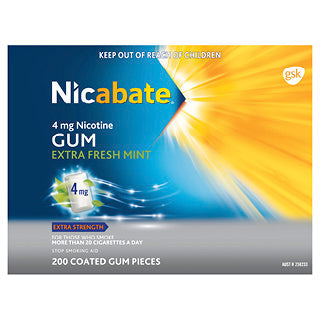 Nicabate Gum Extra Fresh Mint 4mg 200 Pieces