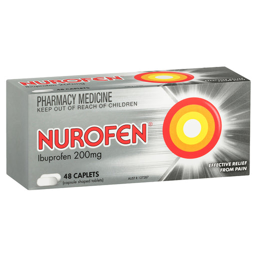 Nurofen Ibuprofen Caplets Pain Relief – 48 Pack