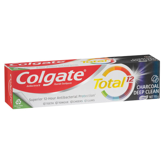 Colgate Total Deep Clean with Charcoal Toothpaste 115g x12