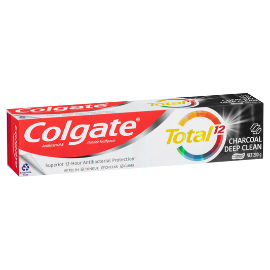 Colgate Total Deep Clean with Charcoal Toothpaste 200g x12