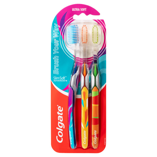 Colgate Slim Soft Advanced Toothbrush 3pk x6