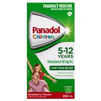 Panadol Children 5-12 Years Colour-Free Strawberry 200mL