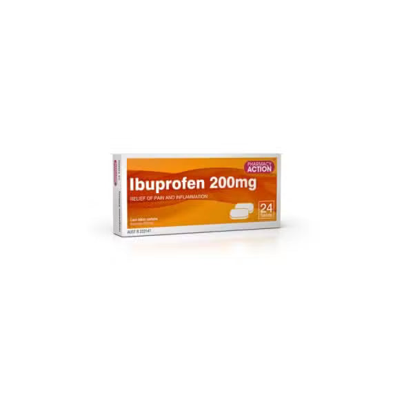 Pharmacy Action Ibuprofen 200mg Tablets 24