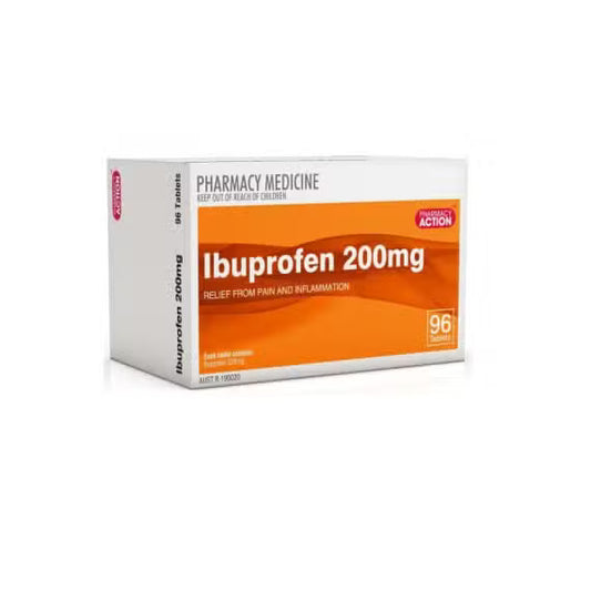 Pharmacy Action Ibuprofen 200mg Tablets 96