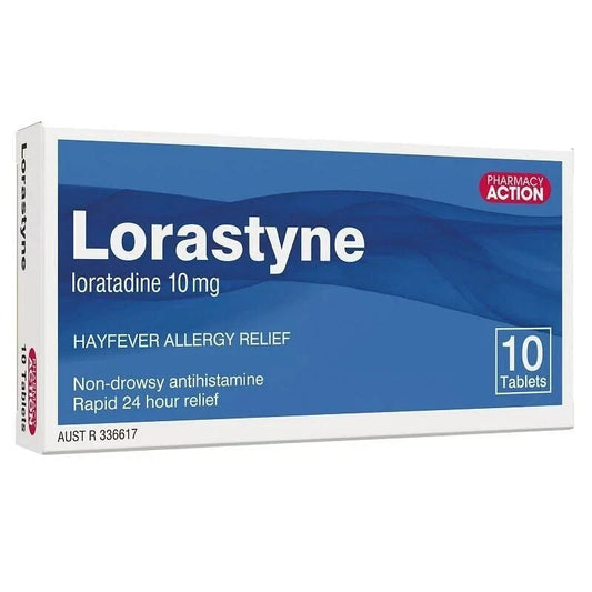 Pharmacy Action Lorastyne Loratadine 10mg Tablets 10