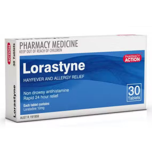 Pharmacy Action Lorastyne Loratadine 10mg Tablets 30