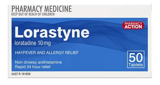 Pharmacy Action Lorastyne Loratadine 10mg Tablets 50