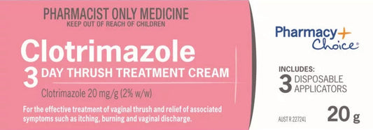 PharmacyChoice Clotrimazole 3 Day Thrush Treatment Cream 20 g
