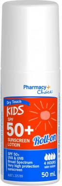 PharmacyChoice Dry Touch Kids SPF 50+ Sunscreen Lotion Roll-On 50 mL
