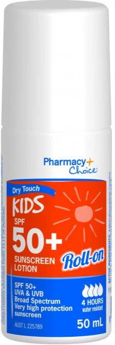 PharmacyChoice Dry Touch Kids SPF 50+ Sunscreen Lotion Roll-On 50 mL