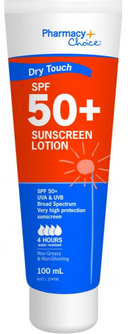 PharmacyChoice Dry Touch SPF 50+ Sunscreen Lotion 100 mL (Tube)