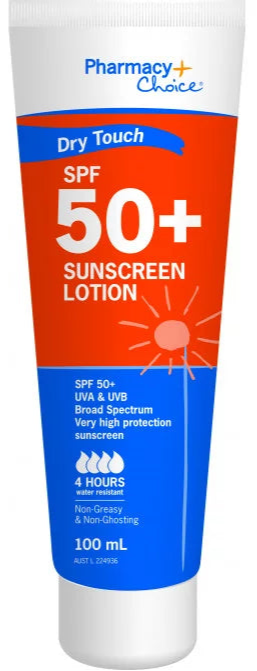 PharmacyChoice Dry Touch SPF 50+ Sunscreen Lotion 100 mL (Tube)