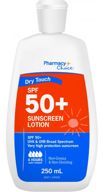 PharmacyChoice Dry Touch SPF 50+ Sunscreen Lotion 250 mL (Bottle)