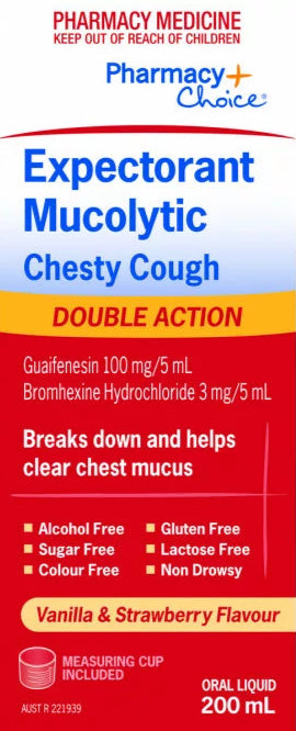 PharmacyChoice  Expectorant Mucolytic Chesty Cough 200 mL Oral Liquid