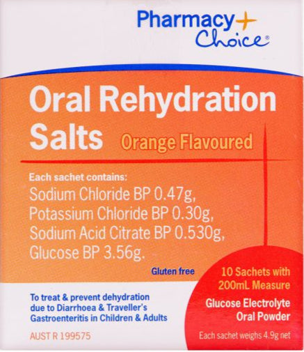 PharmacyChoice Oral Rehydration Salts 10 Sachets
