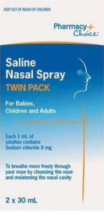 PharmacyChoice Saline Nasal Spray 30 mL (Twin Pack)