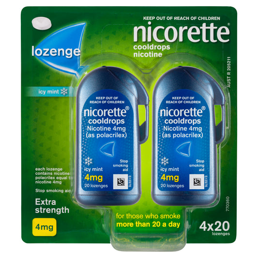 Nicorette Cooldrops Lozenges 4 mg 80 Pack