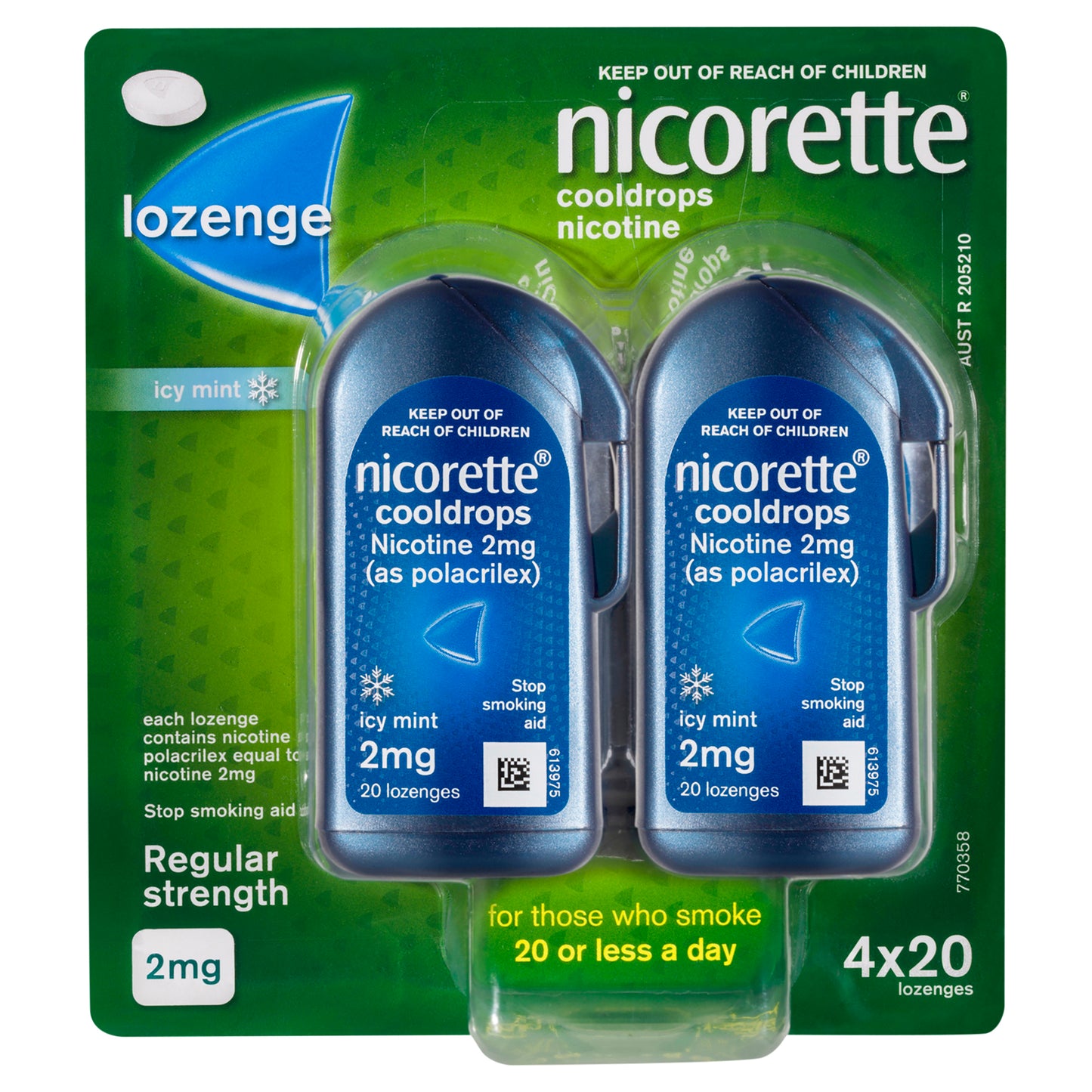Nicorette Cooldrops Lozenges 2 mg 80 Pack
