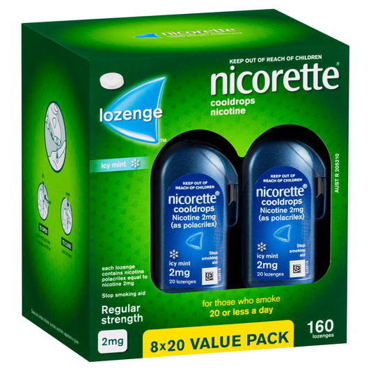 Nicorette Cooldrops Lozenges Value Pack 2 mg 160 Pack