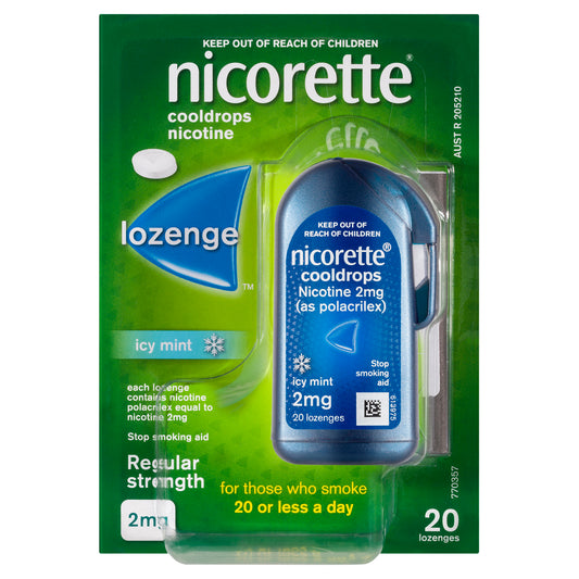 Nicorette Cooldrops Lozenges 2 mg 20 Pack