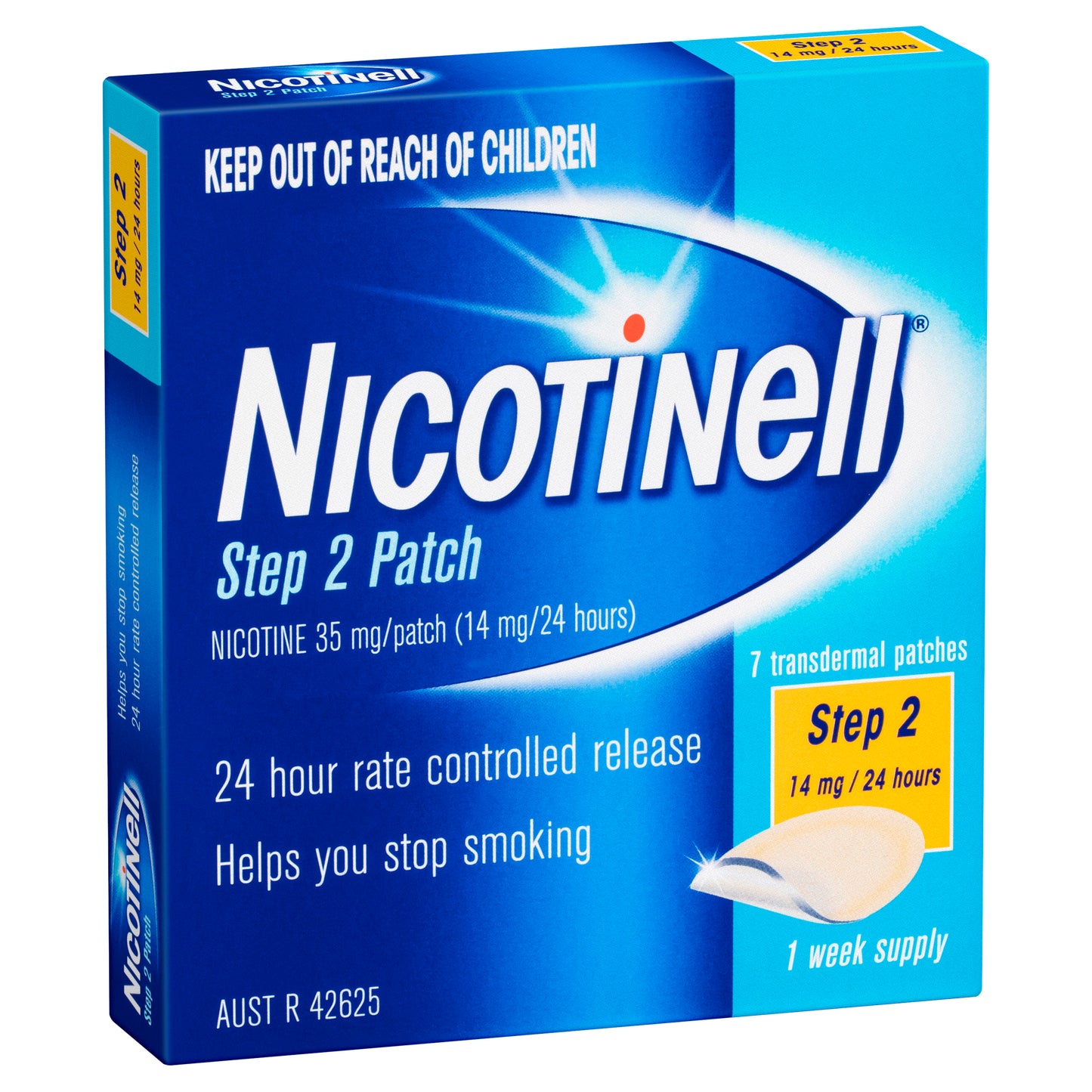 Nicotinell 24 Hour Patch Step 2 14 mg 7 Pack (7 Day Supply)