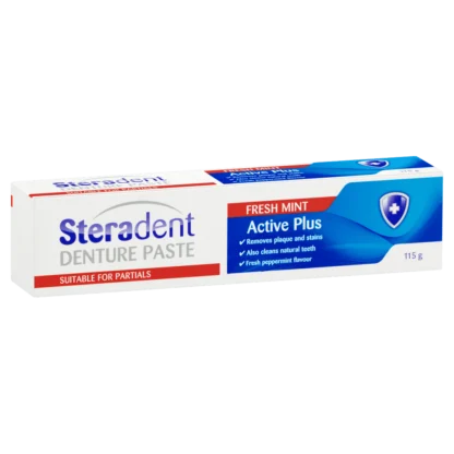 Steradent Denture Paste Active Plus 115g – Fresh Peppermint