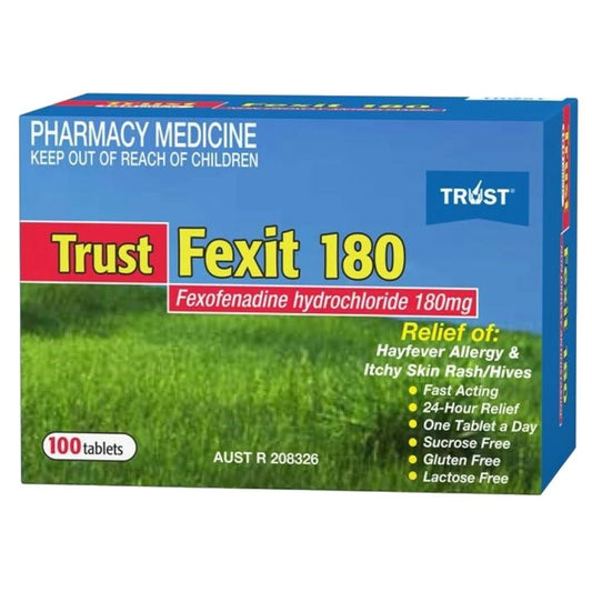Trust Fexit Fexofenadine 180mg Tablets 100