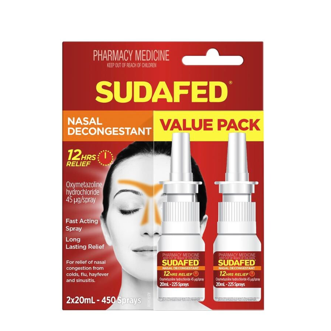 Sudafed Nasal Spray 20mL Twin Pack