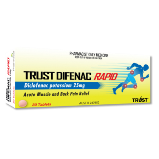 Trust Diclofenac Rapid Diclofenac Potassium 25mg Tablets 30