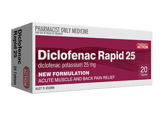 Pharmacy Action Diclofenac Rapid 25mg 20