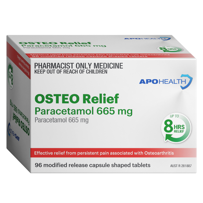 APOHEALTH Osteo Relief Paracetamol 665mg Modified Release Tablets 96