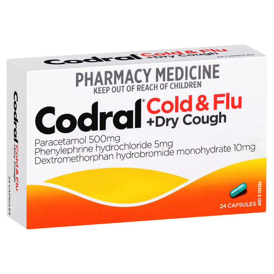 Codral Cold & Flu + Dry Cough Capsules 48