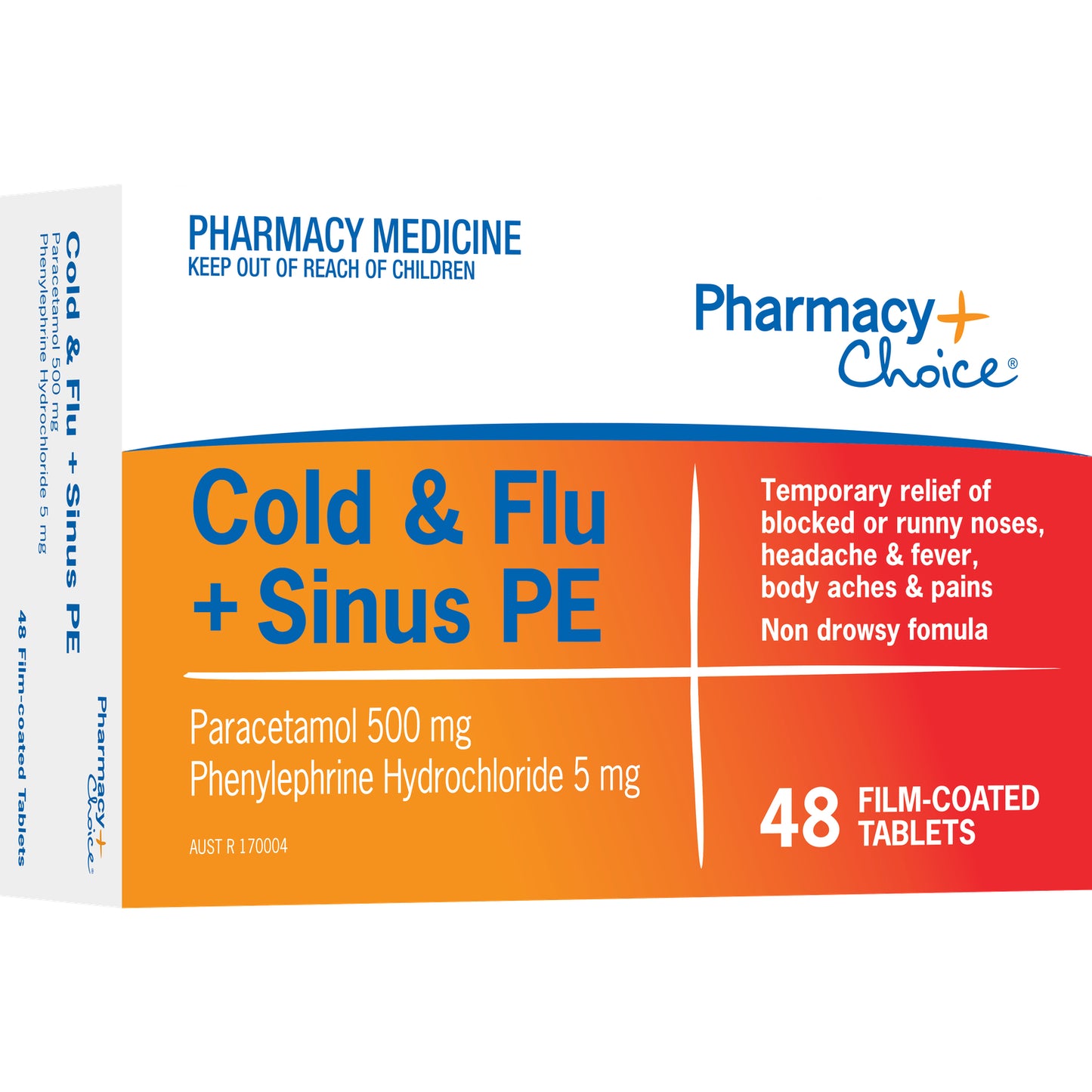Pharmacy Choice Cold Flu & Sinus PE Tablets 48