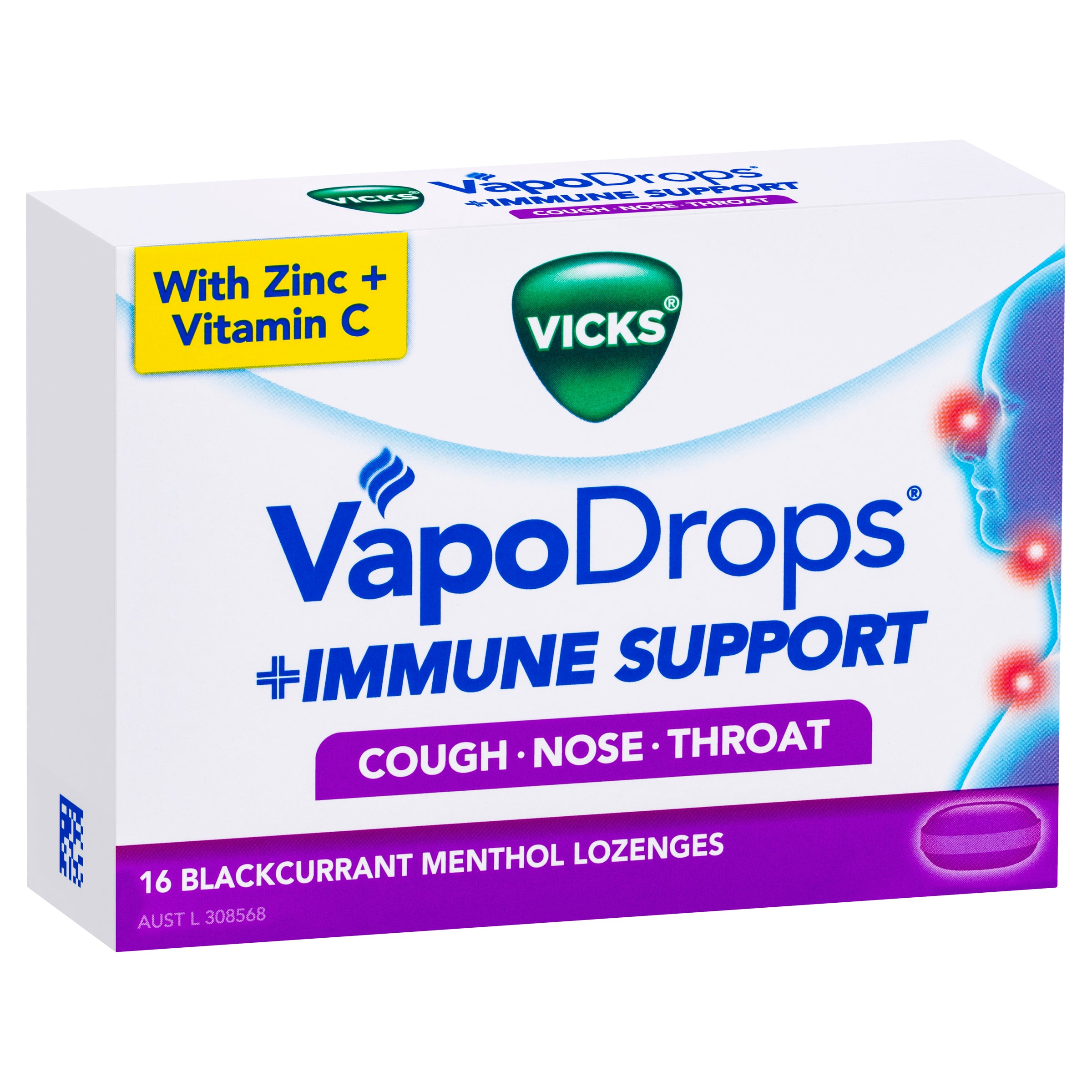 Vicks VapoDrops + Immune Support Blackcurrant Lozenges 16 – HealthEZ ...