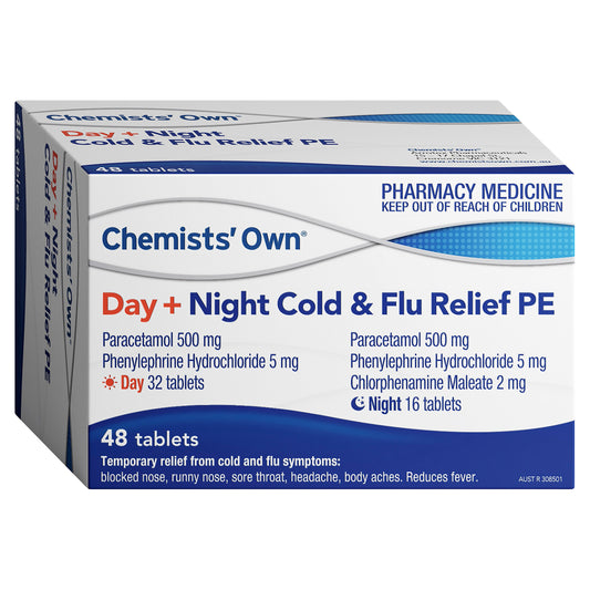 Chemist’s Own Day & Night Cold & Flu Relief PE Tablets 48