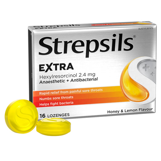Strepsils Extra Honey & Lemon Lozenges 16