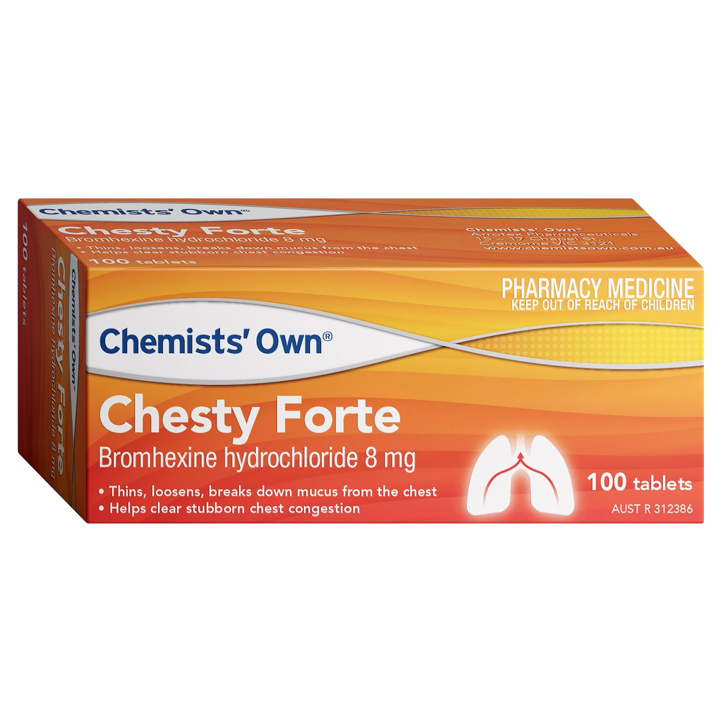 Chemist’s Own Chesty Forte Tablets 8 mg 100