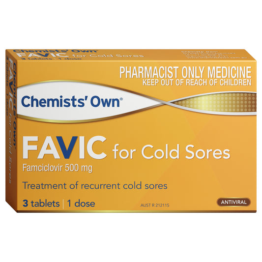 Chemist’s Own Favic Cold Sores Tablets 500 mg 3
