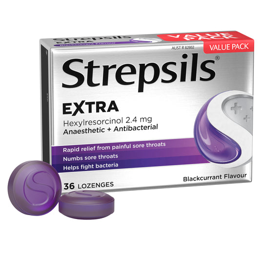 Strepsils Extra Blackcurrant Lozenges 36
