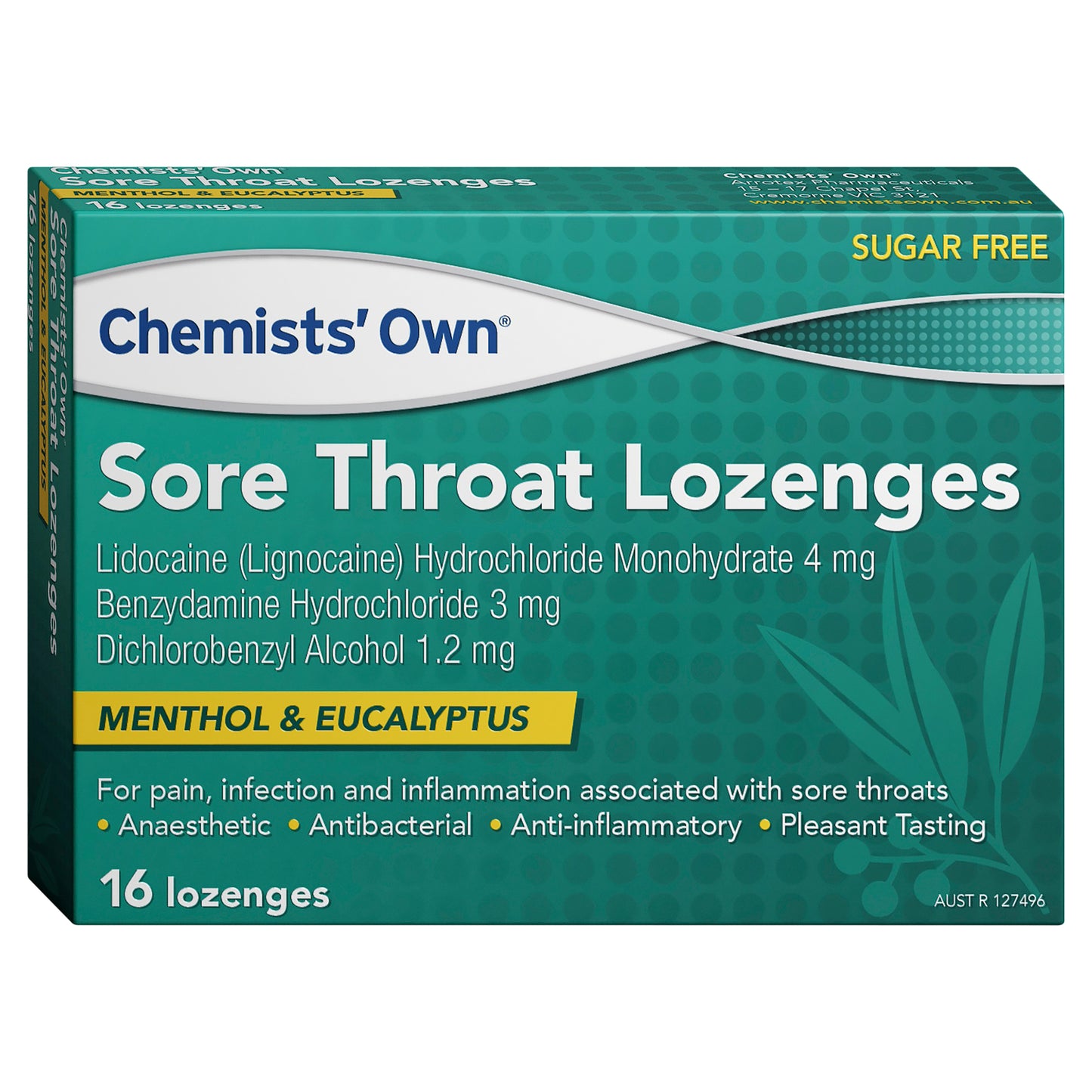 Chemist’s Own Sore Throat Lozenges Menthol Eucalyptus 16