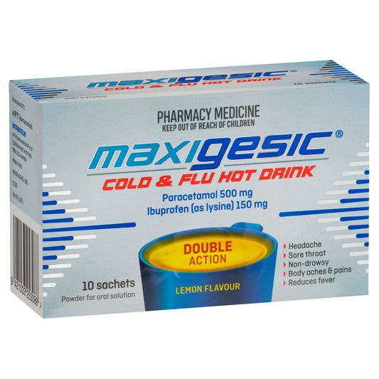 Maxigesic Cold & Flu Sachets 500mg/150mg 10