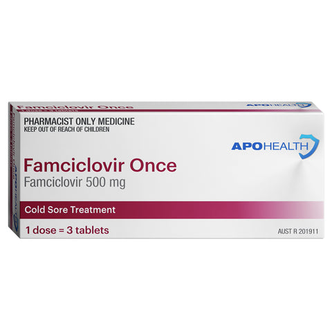 APOHEALTH Famciclovir One-Dose Tablets 500mg 3