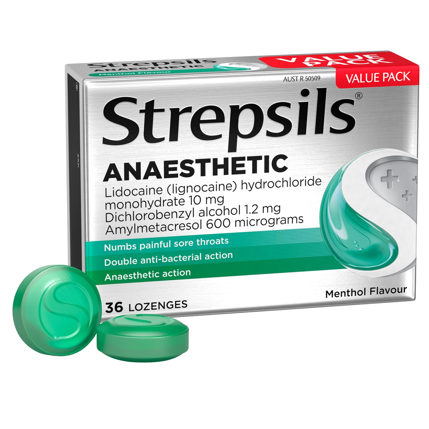 Strepsils Anaesthetic Menthol Lozenges 36