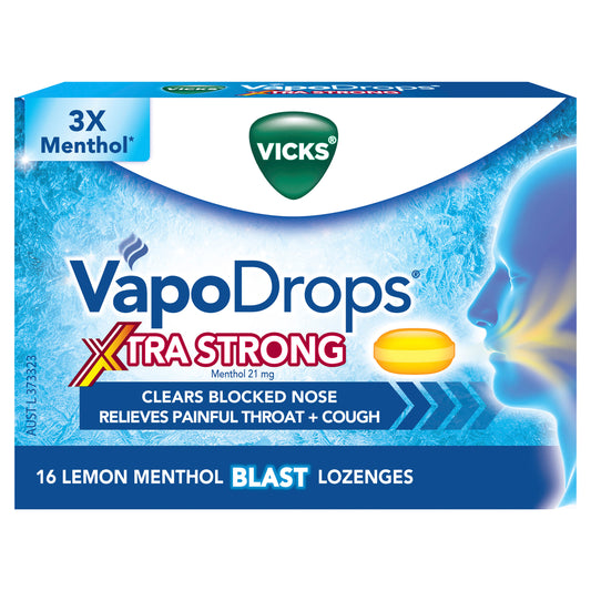 Vicks Extra Strong Lemon Lozenges 2.7g 16