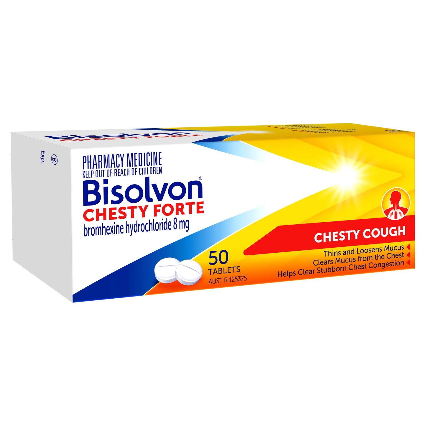 Bisolvon Chesty Forte Tablets 8mg 50