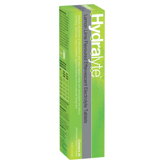 Hydralyte Effervescent Lemon Lime Tablets 20