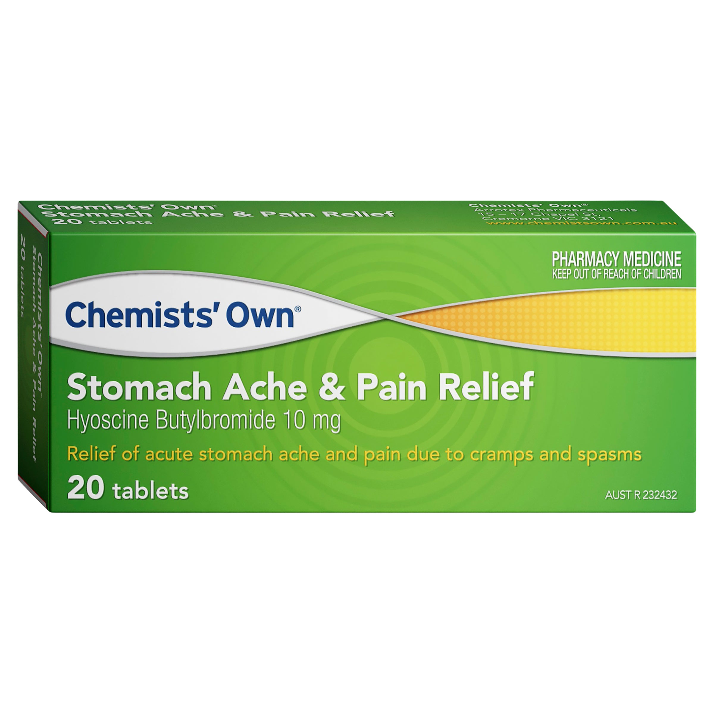 Chemist Own Stomach Ache & Pain 10mg Tablets 20 – HealthEZ Pharmacy