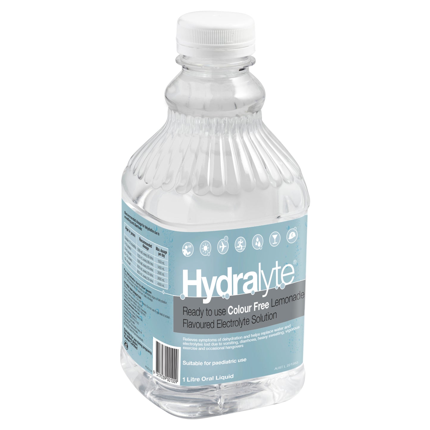 Hydralyte Liquid Cordial Free Lemonade 1L