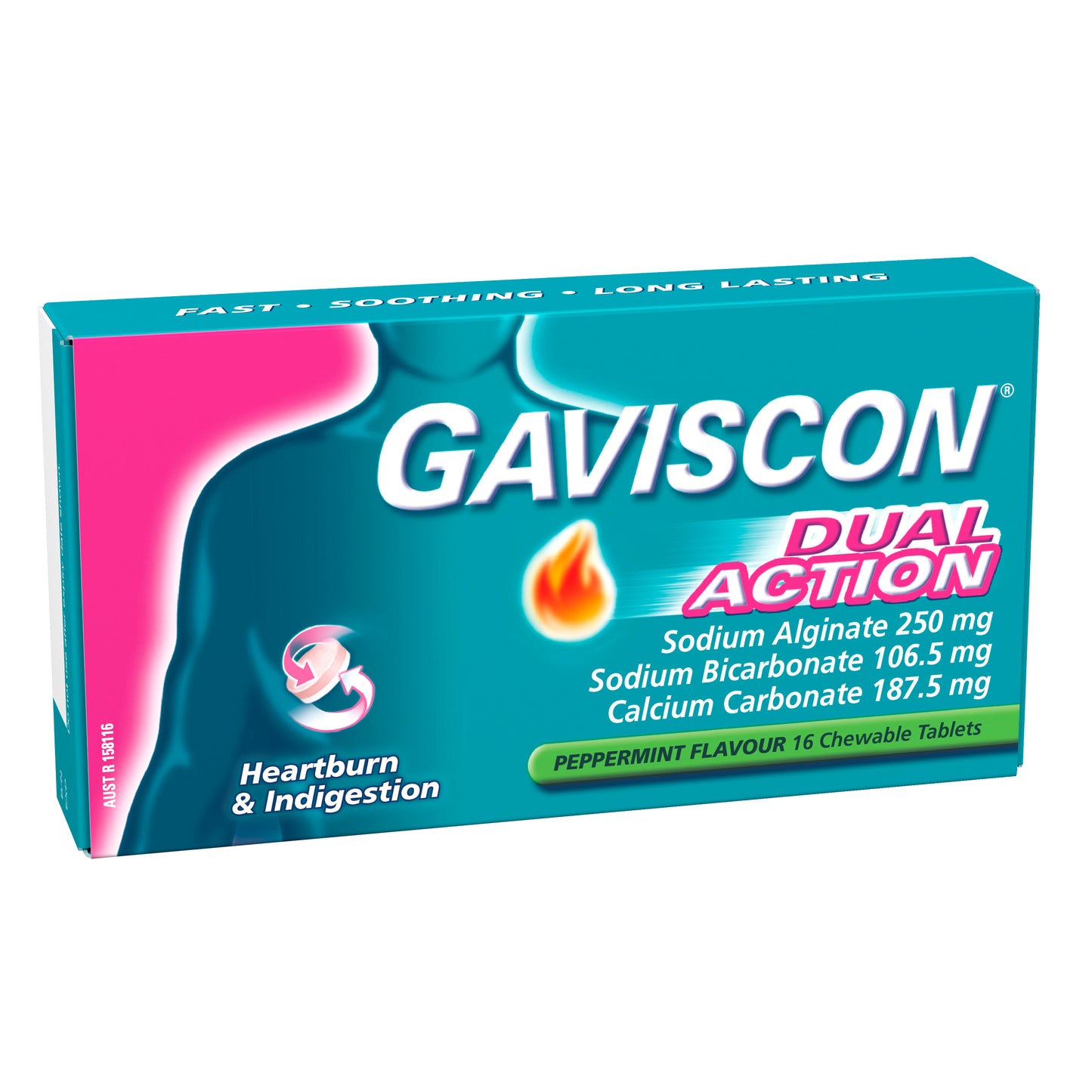 Gaviscon Tablets Dual Action Peppermint 16