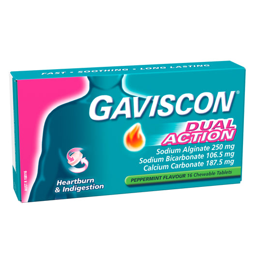 Gaviscon Tablets Dual Action Peppermint 16